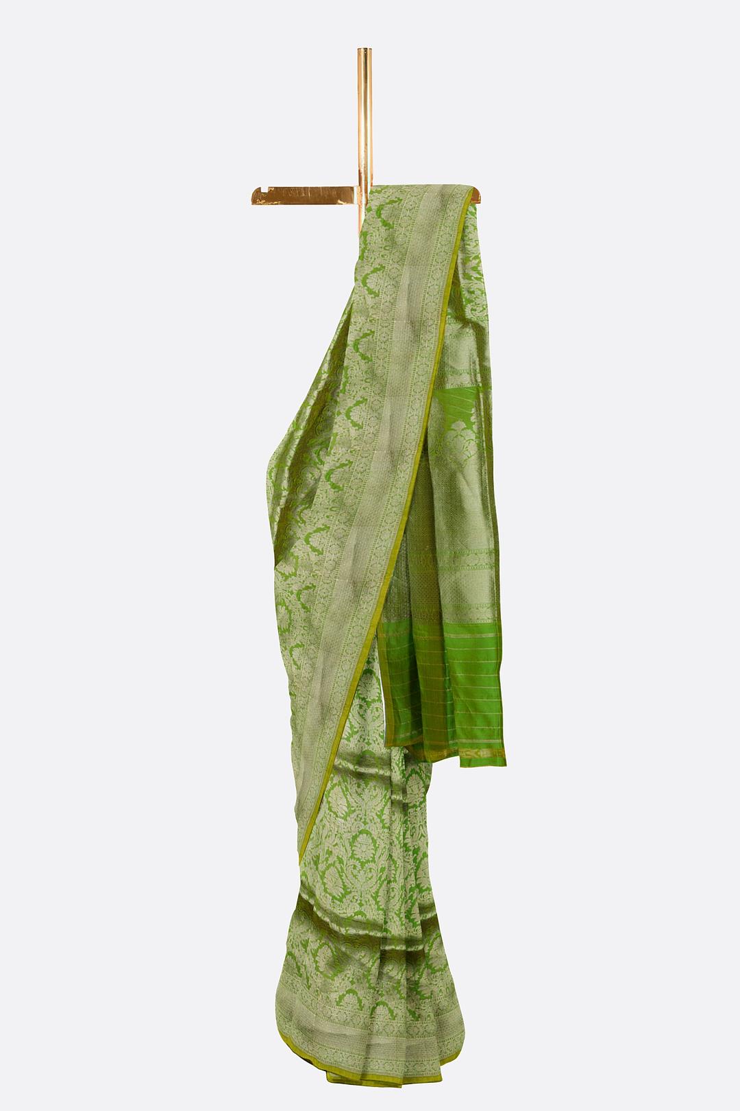 Green Woven Banaras Saree ES0476