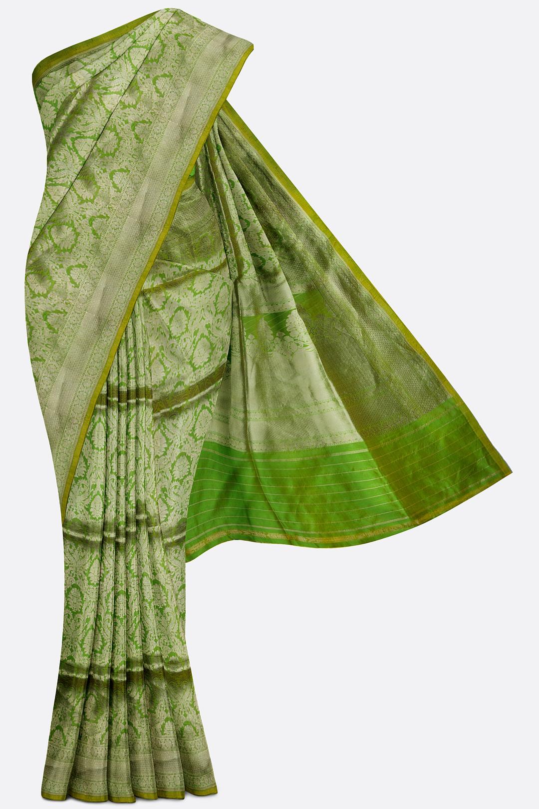 Green Woven Banaras Saree ES0476