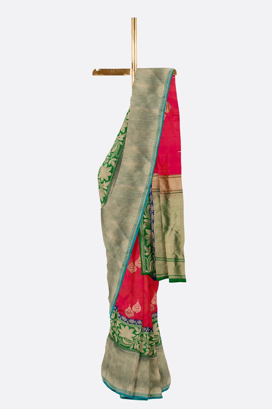 Pink Woven Banaras Saree BS0988