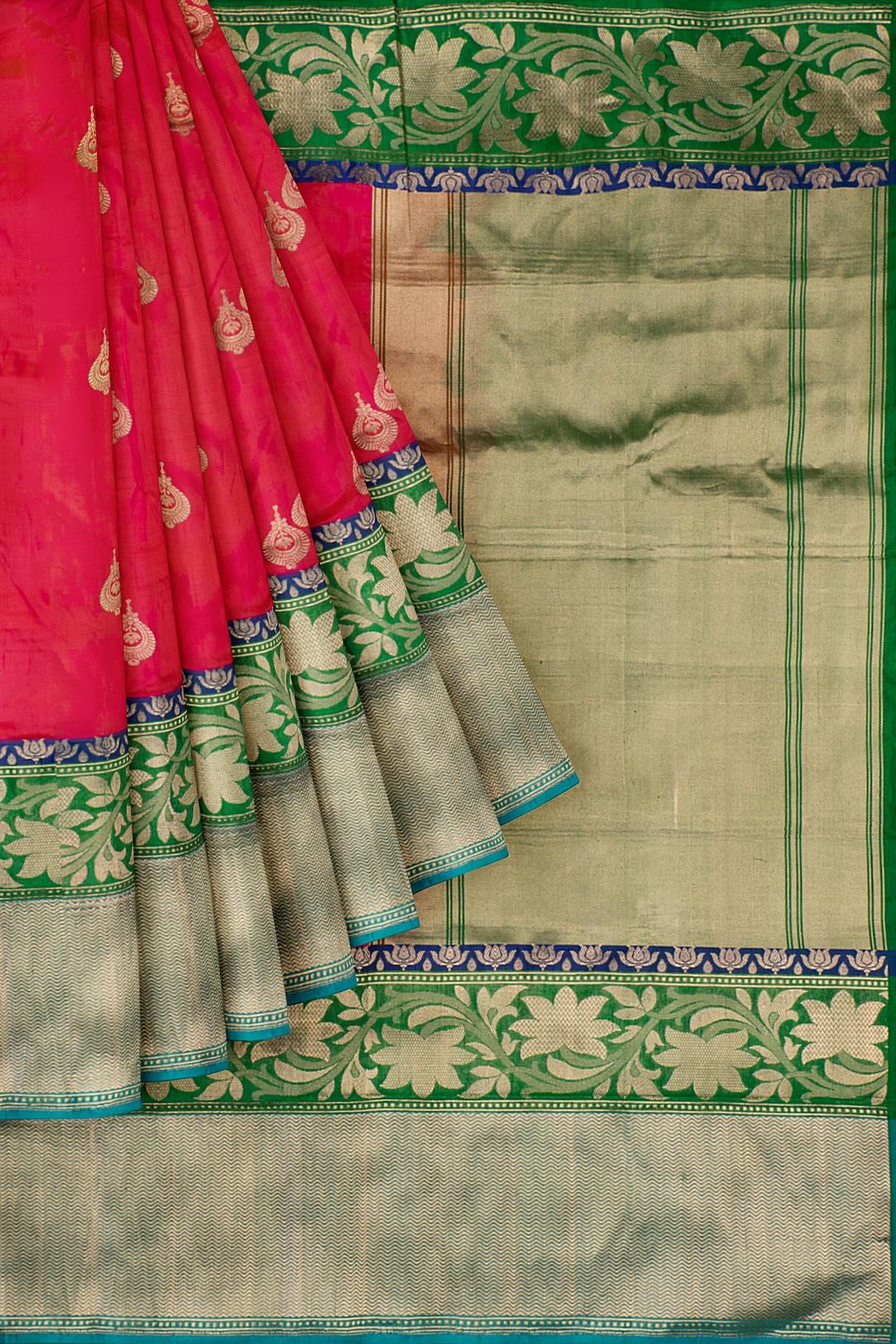 Pink Woven Banaras Saree BS0988