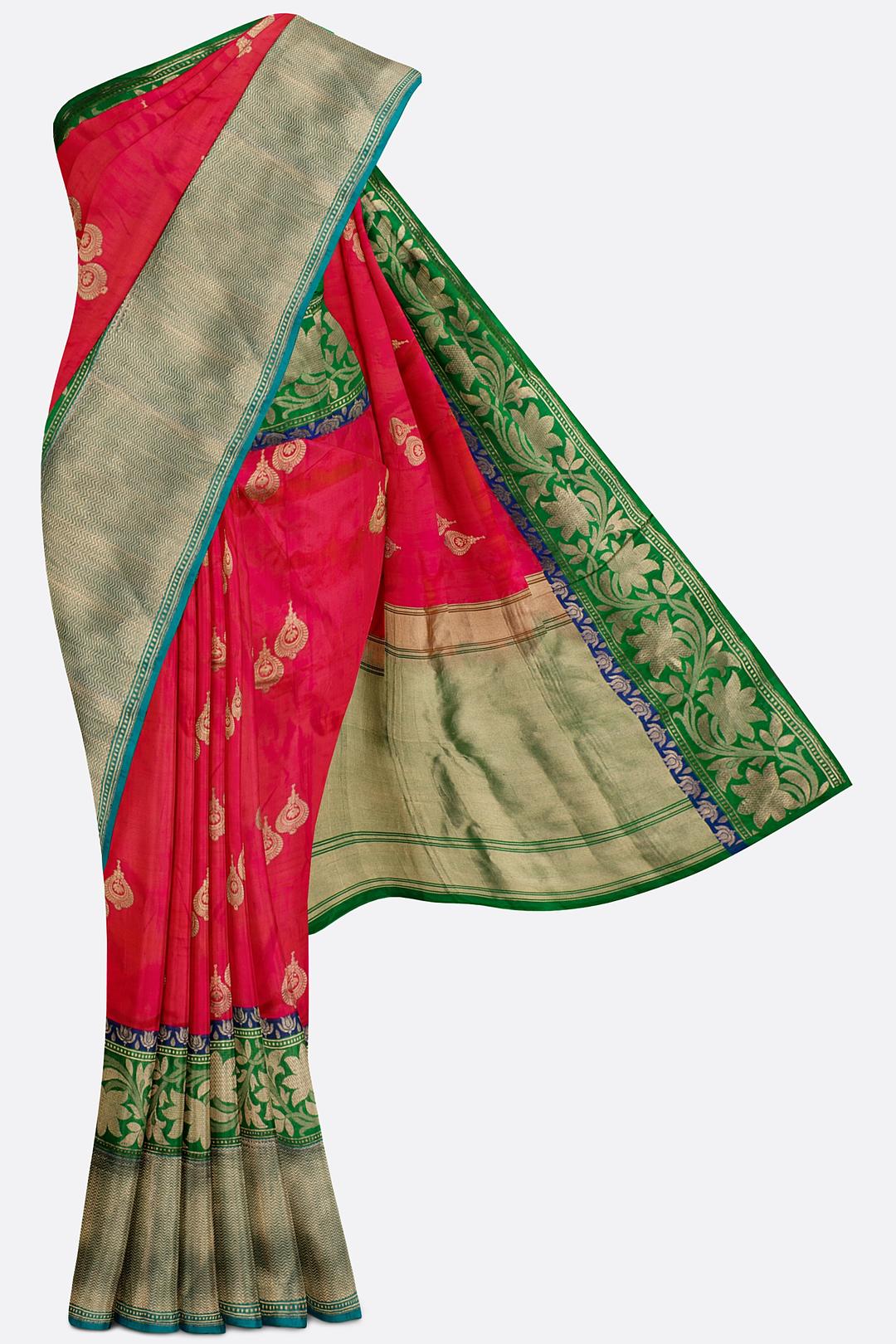 Pink Woven Banaras Saree BS0988