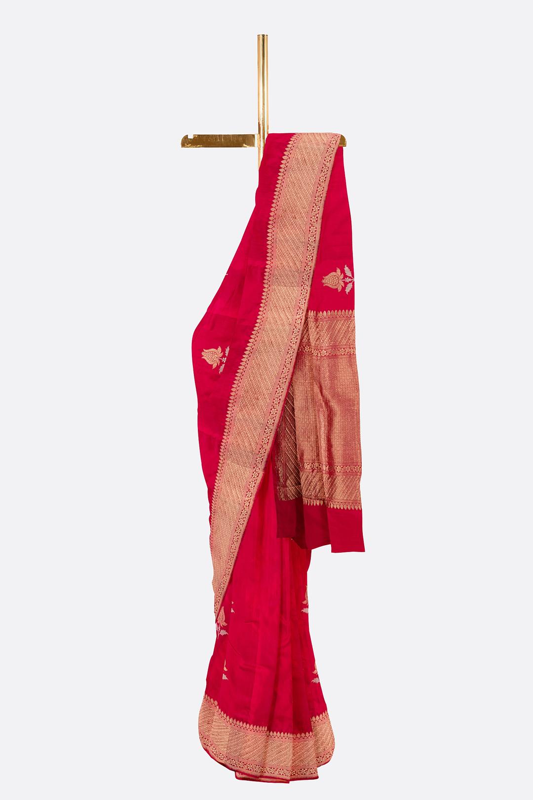 Pink Woven Banaras Saree F00209