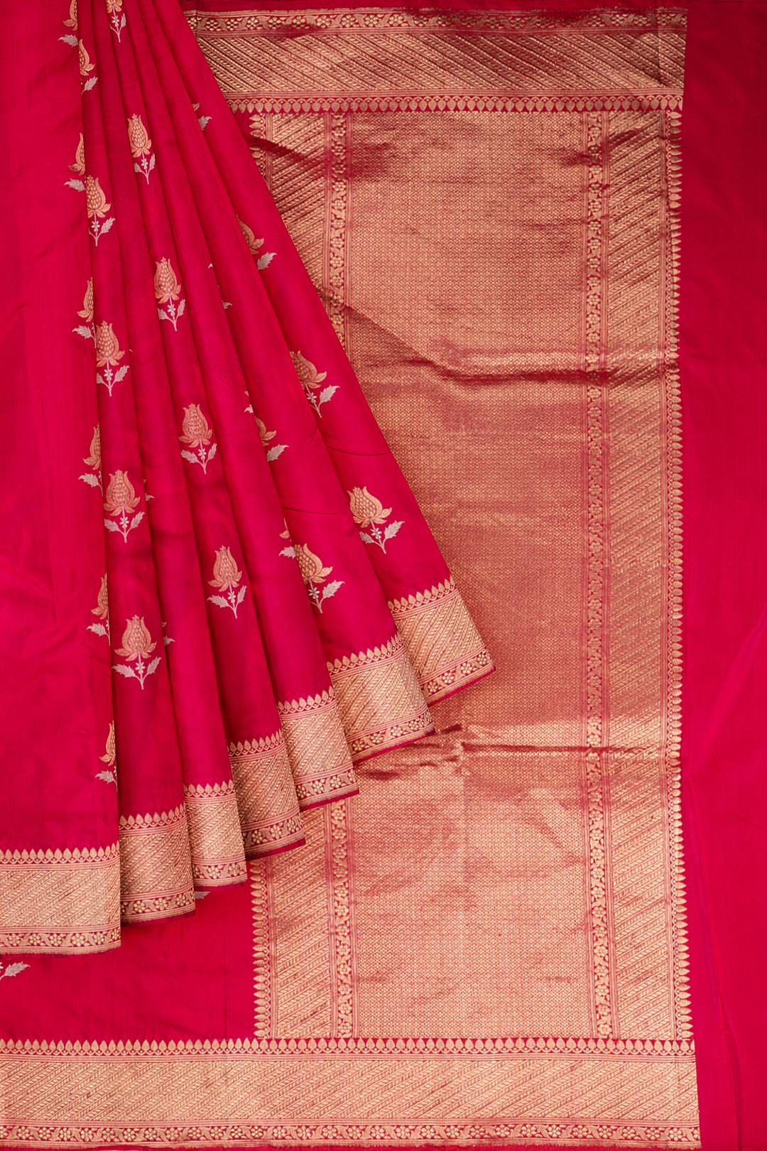 Pink Woven Banaras Saree F00209