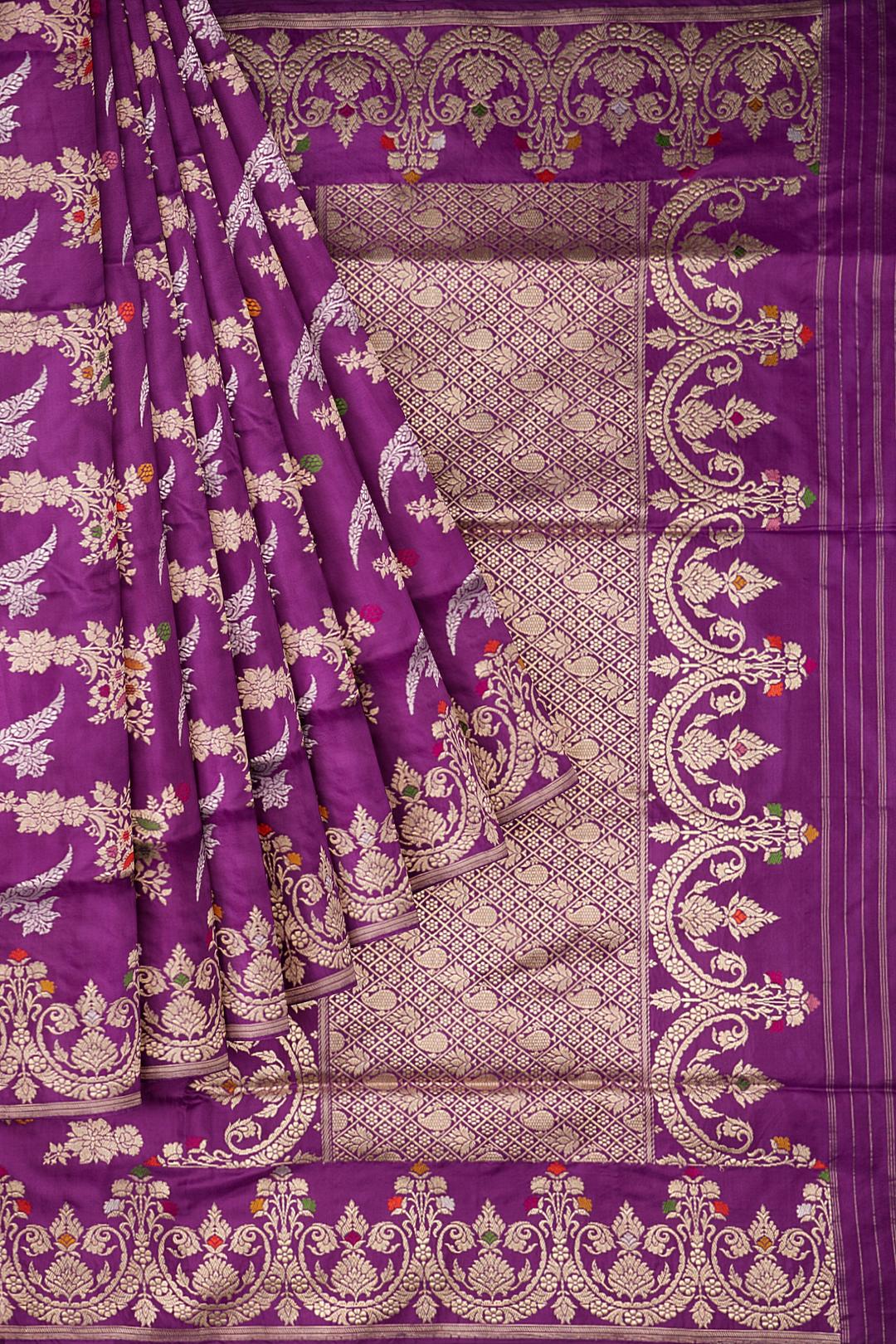 Pink Woven Banaras Saree F00209