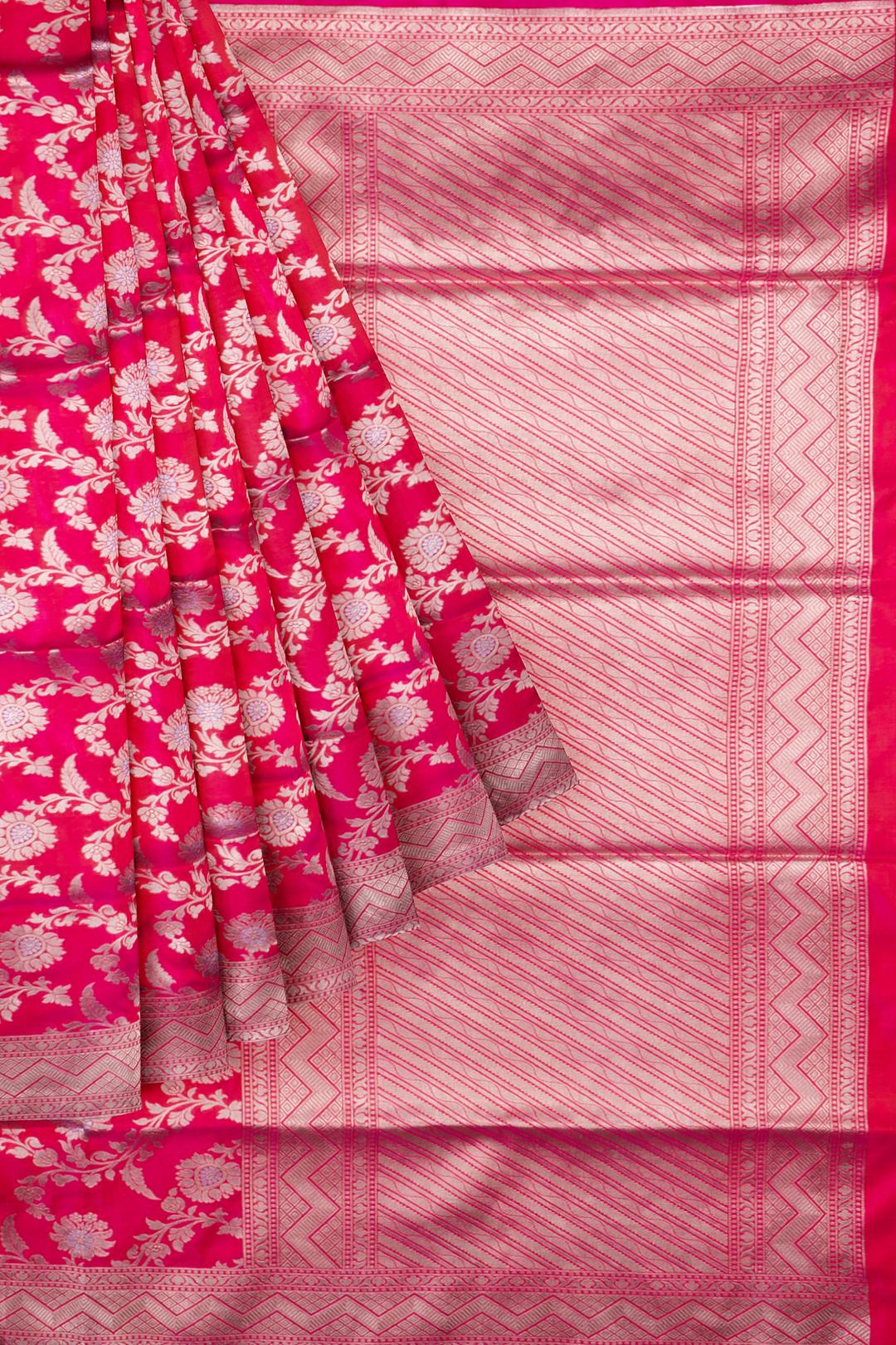 Pink Woven Banaras Saree F00209