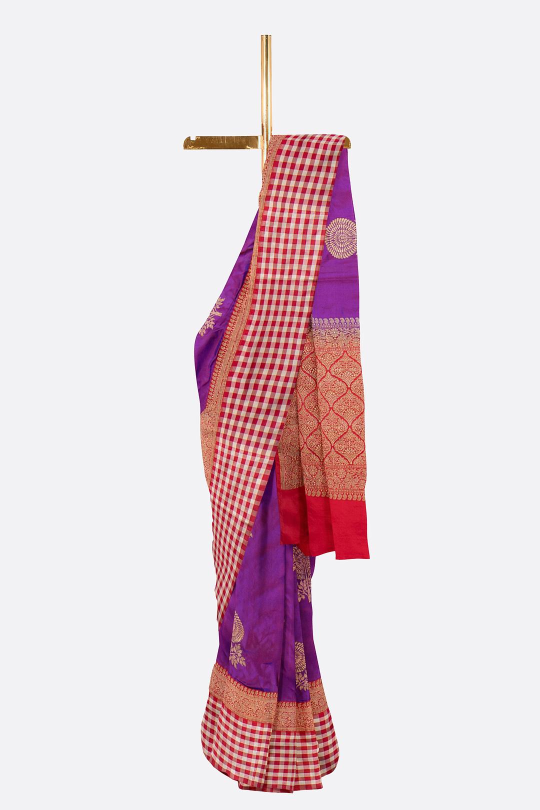 Purple Woven Banaras Saree 900907