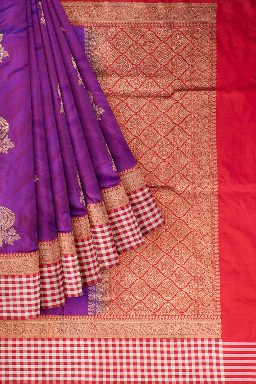 Purple Woven Banaras Saree 900907