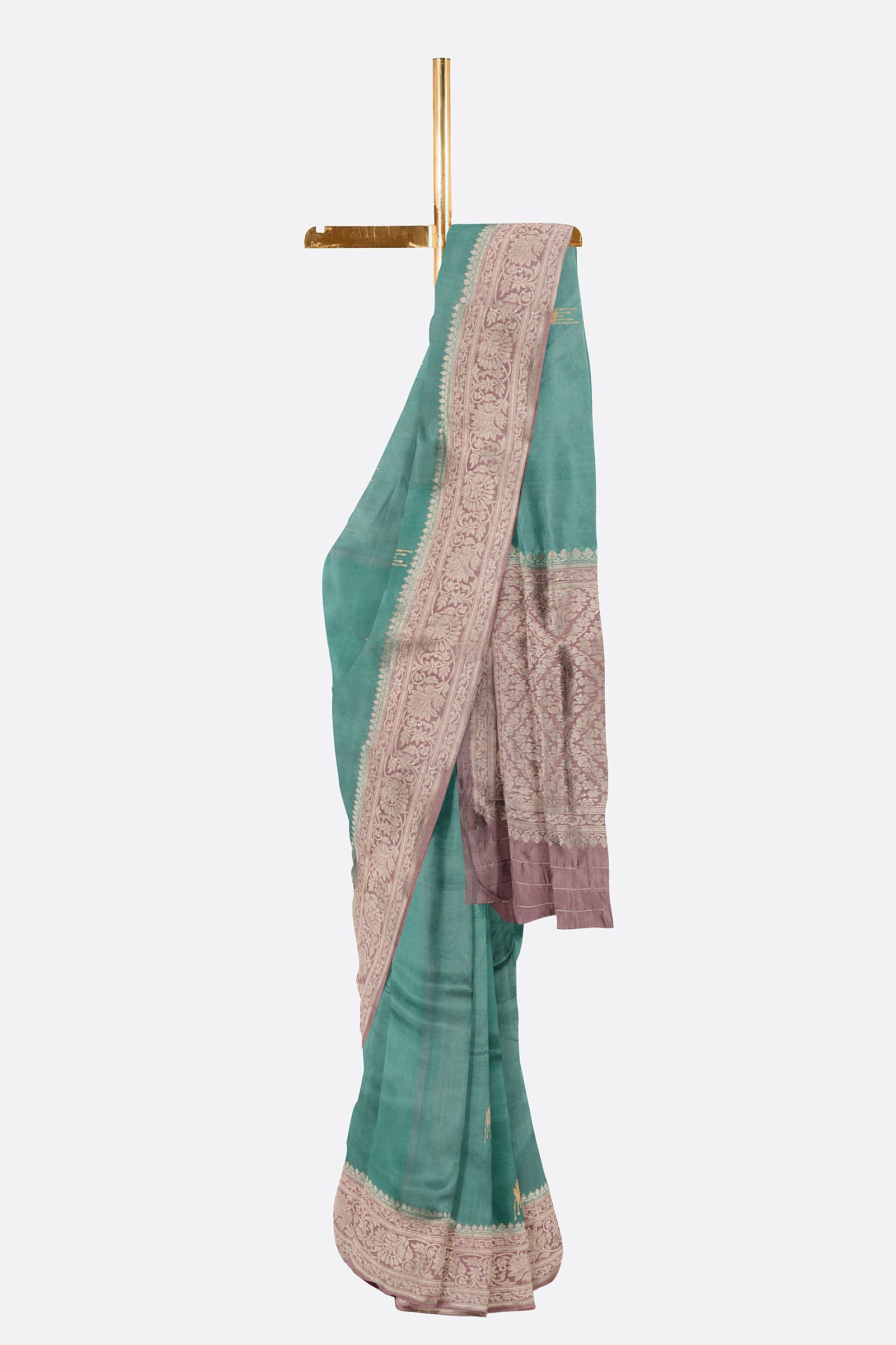 Sky Blue Woven Banaras Saree F00384