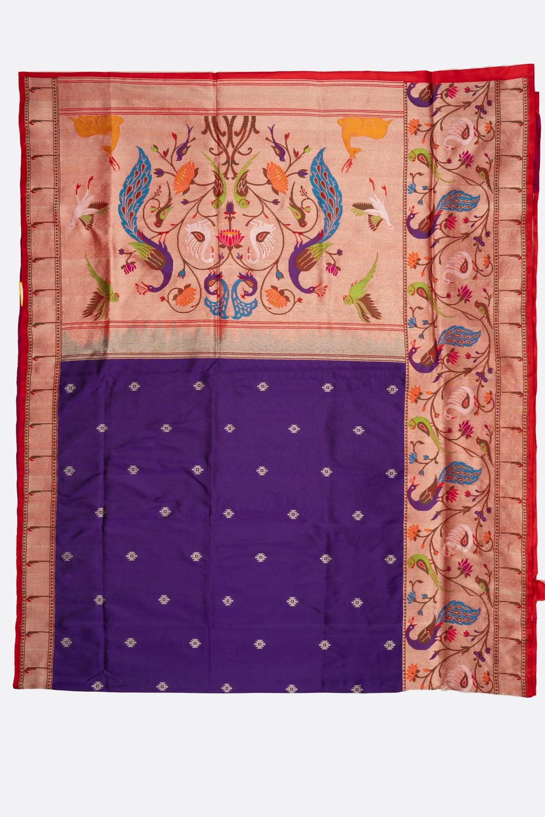 Violet Woven Banaras Saree F00388