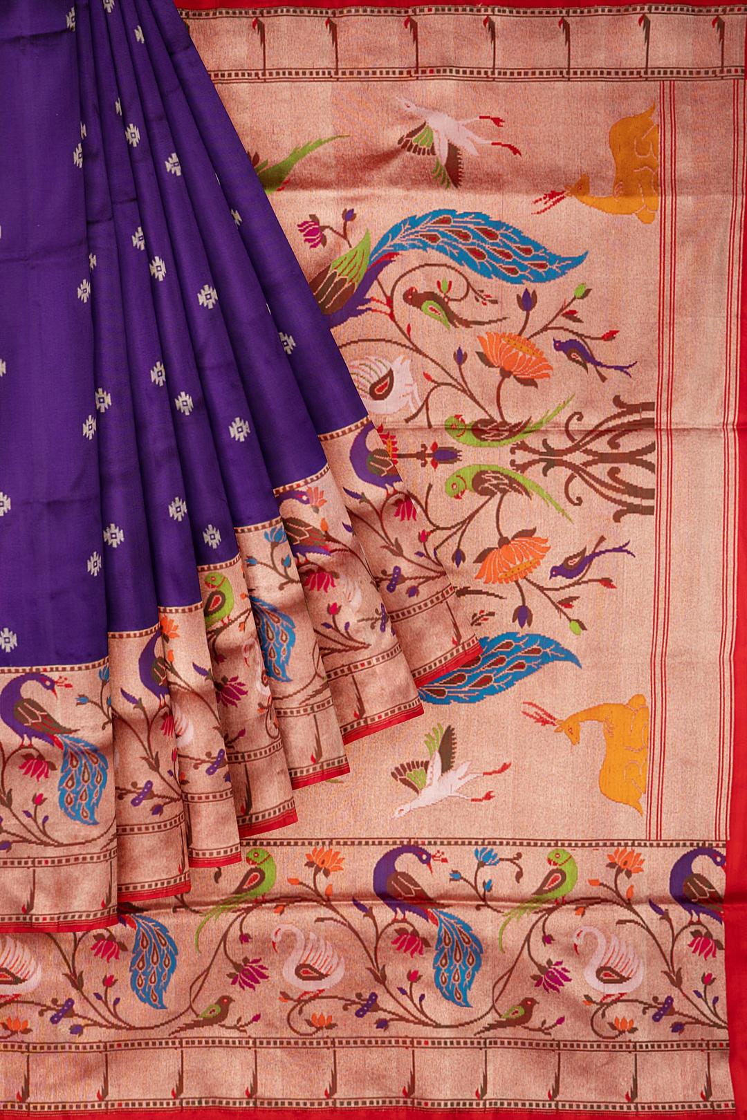 Violet Woven Banaras Saree F00388