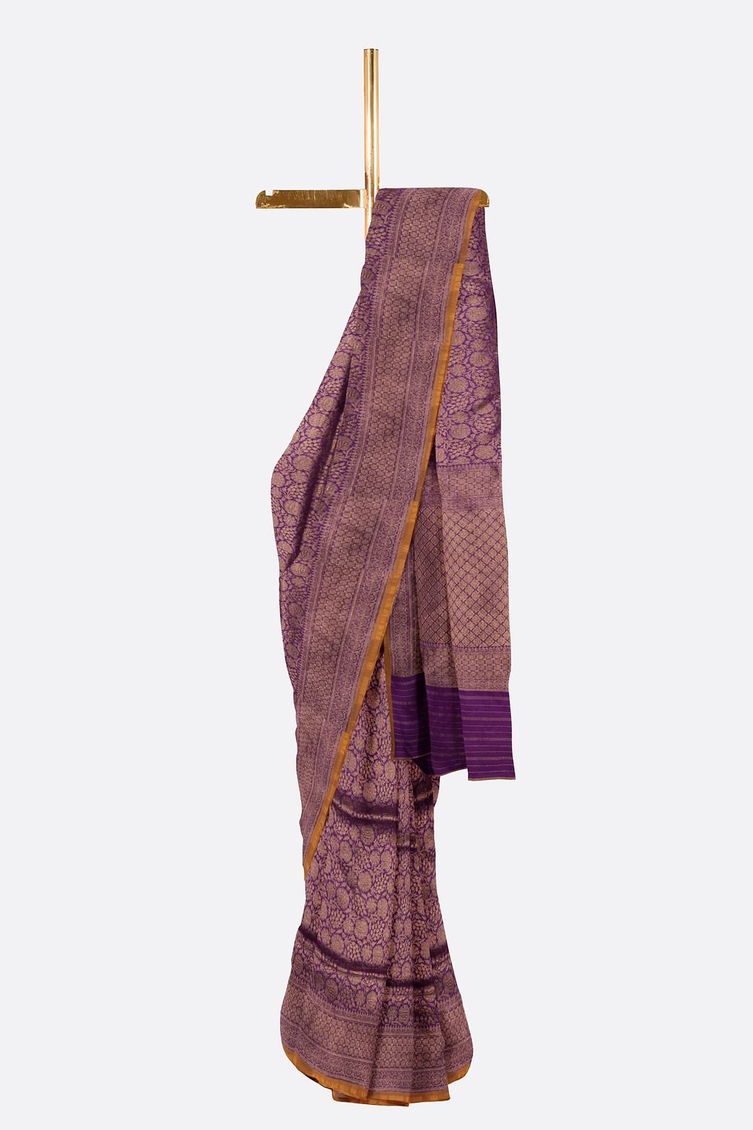 Violet Woven Banaras Saree FS0474