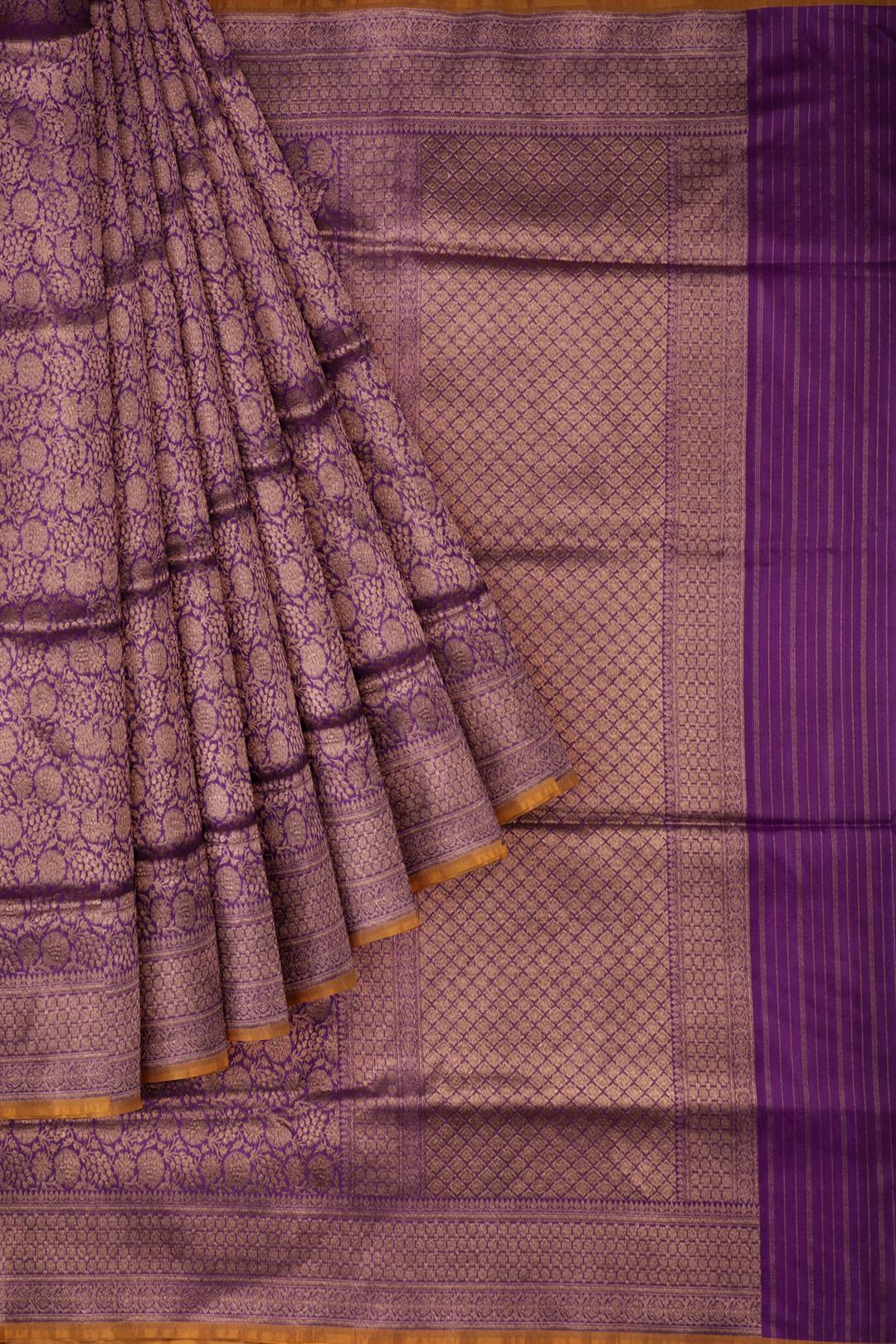 Violet Woven Banaras Saree FS0474