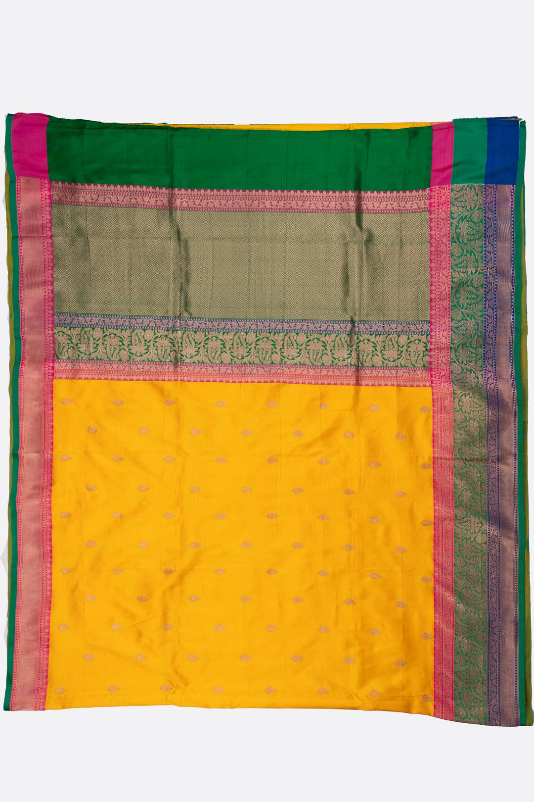 Yellow Woven Banaras Saree AB0719