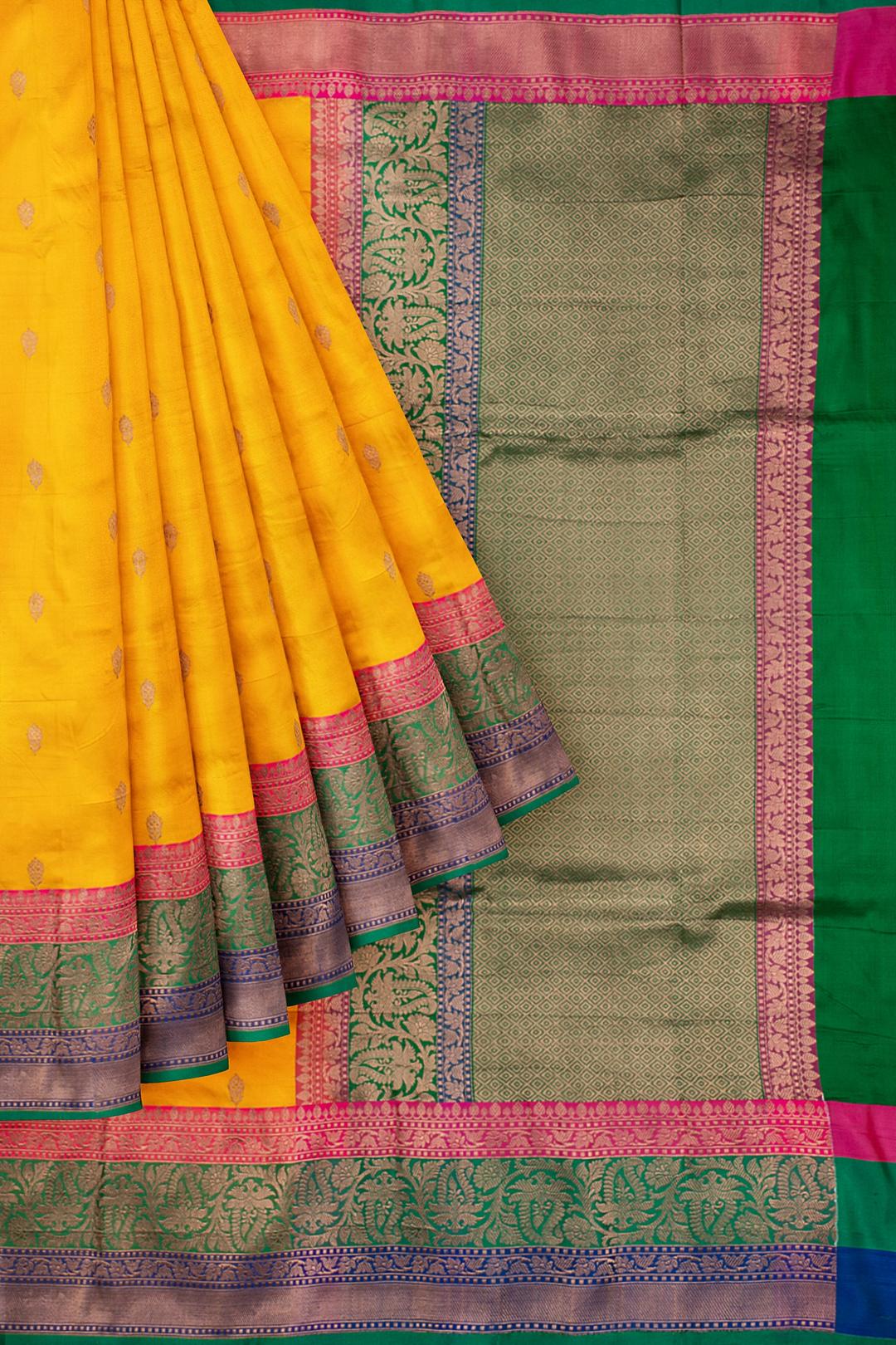 Yellow Woven Banaras Saree AB0719