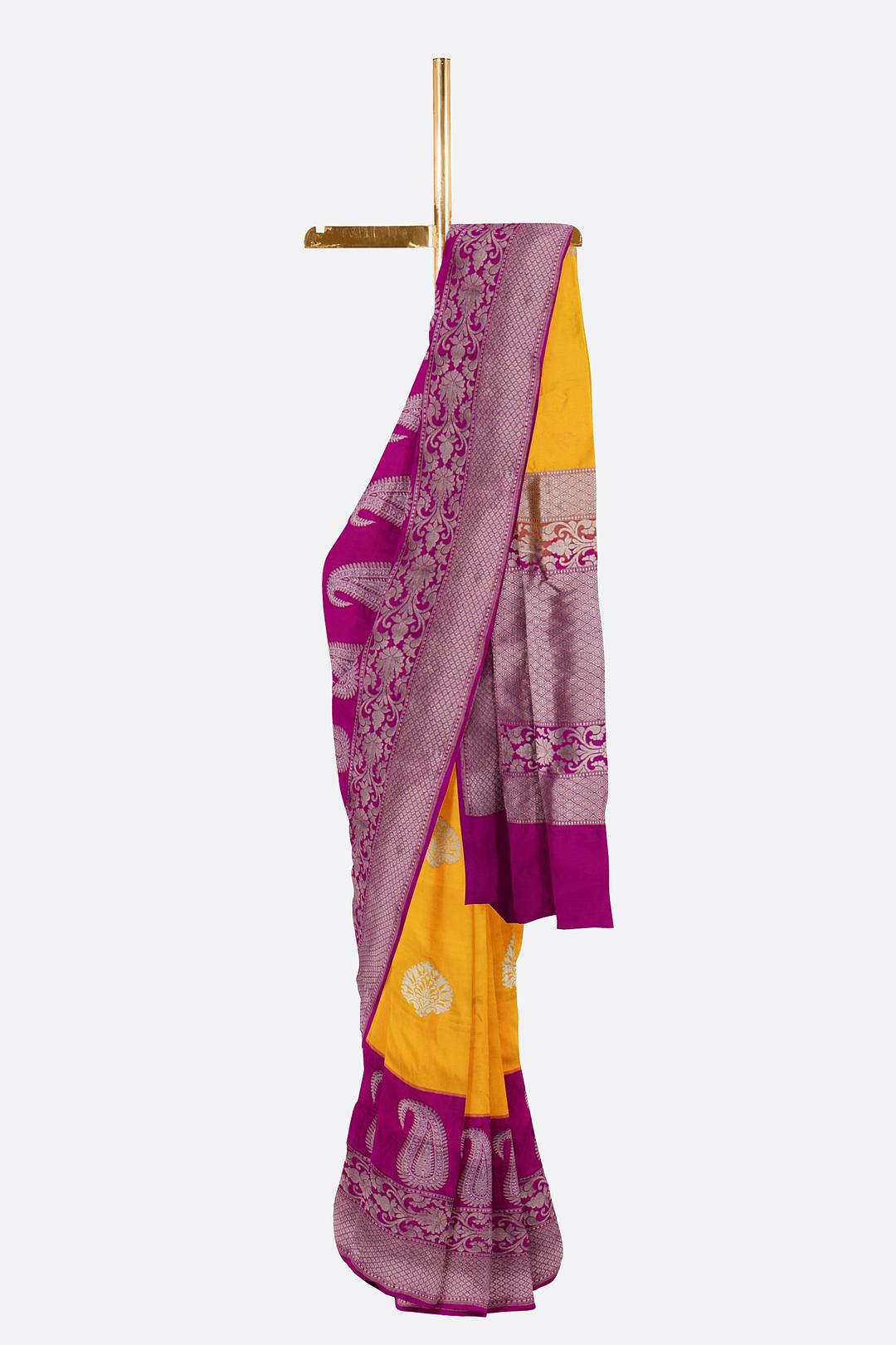 Yellow Woven Banaras Saree BS0985