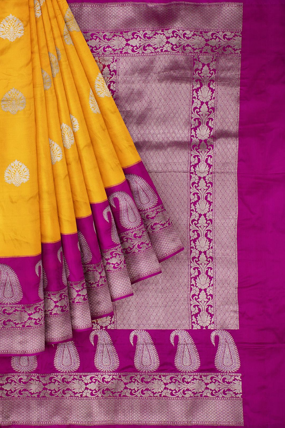 Yellow Woven Banaras Saree BS0985