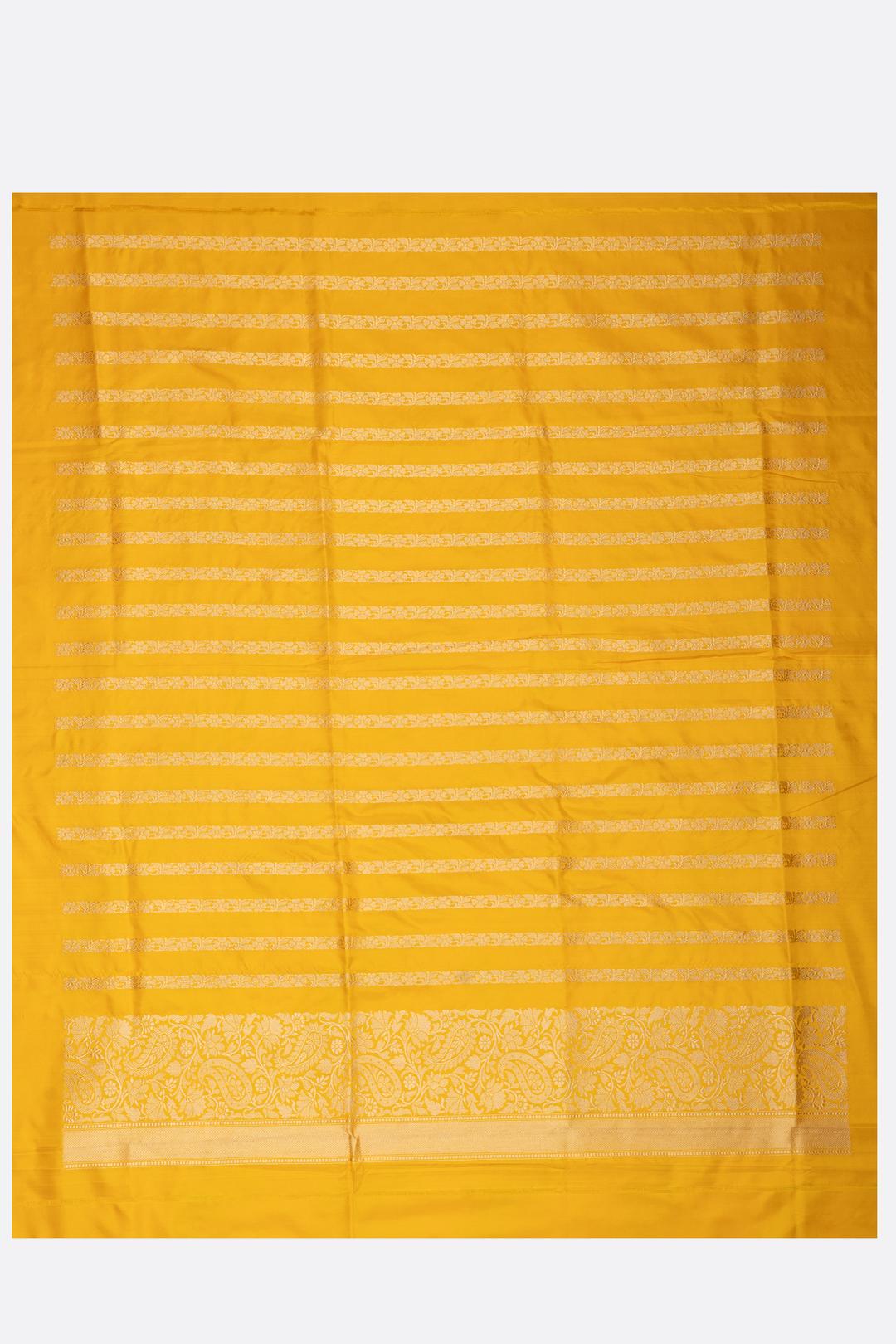 Yellow Woven Banaras Saree F00202