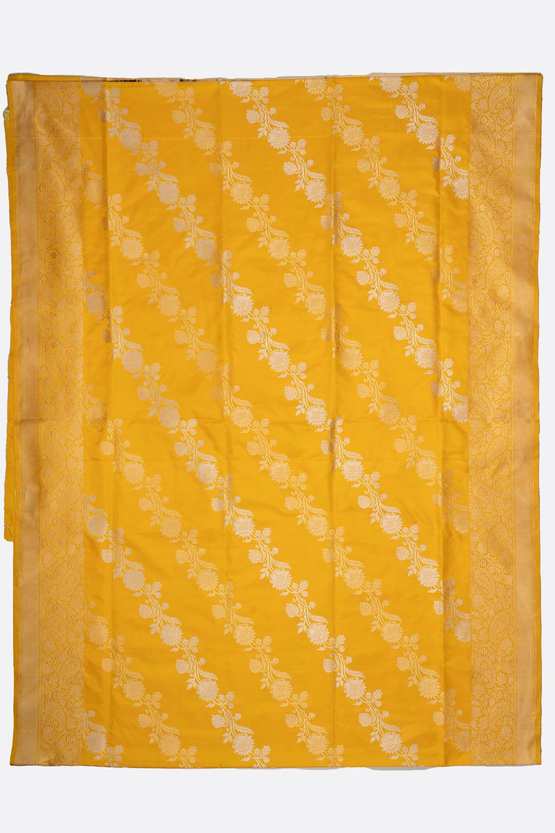 Yellow Woven Banaras Saree F00202