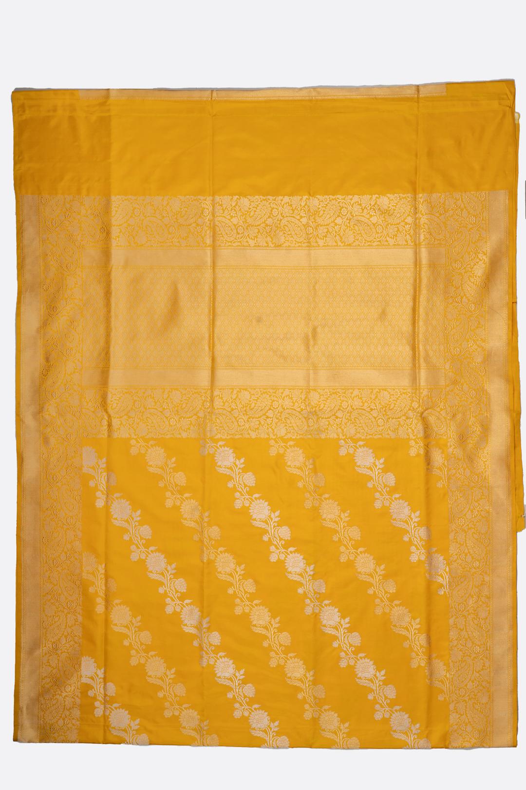 Yellow Woven Banaras Saree F00202